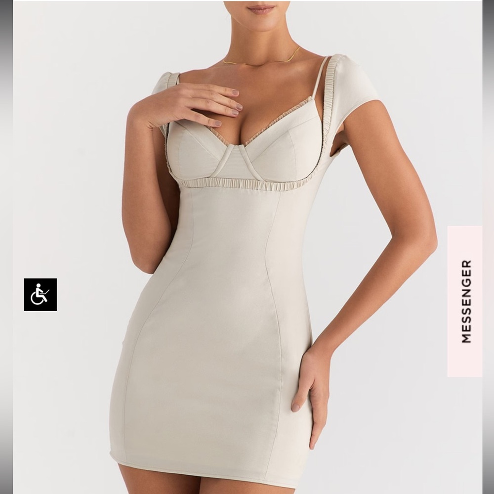 Mistress Rocks Stone Underwired Mini Dress
